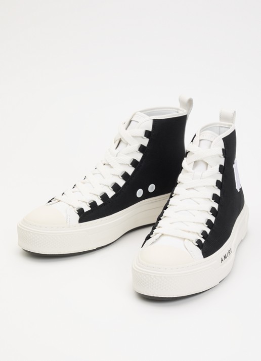 AMIRI MA Court Hi sneaker van canvas met details van leer - detail 3 zwart