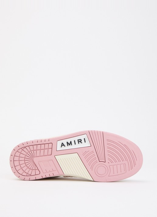 AMIRI Newport sneaker van leer met logo - detail 5 lichtroze
