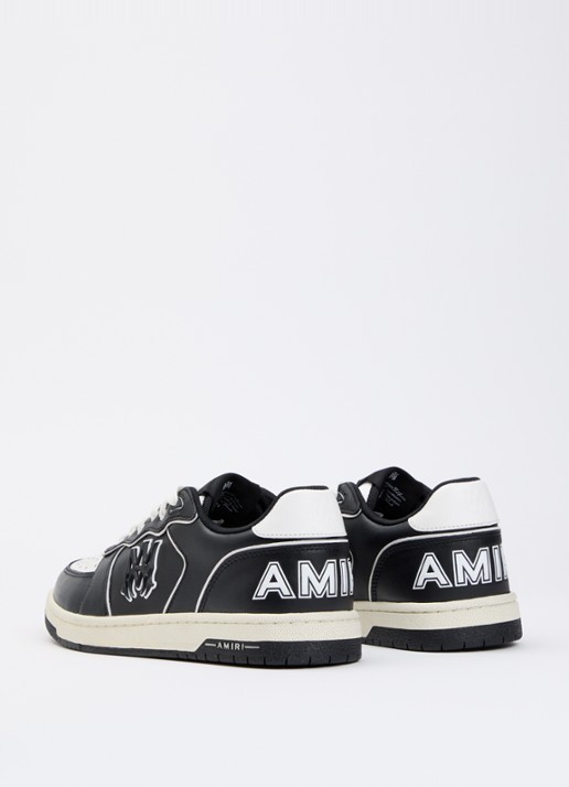 AMIRI Newport sneaker van leer met logo - achterkant 2 zwart