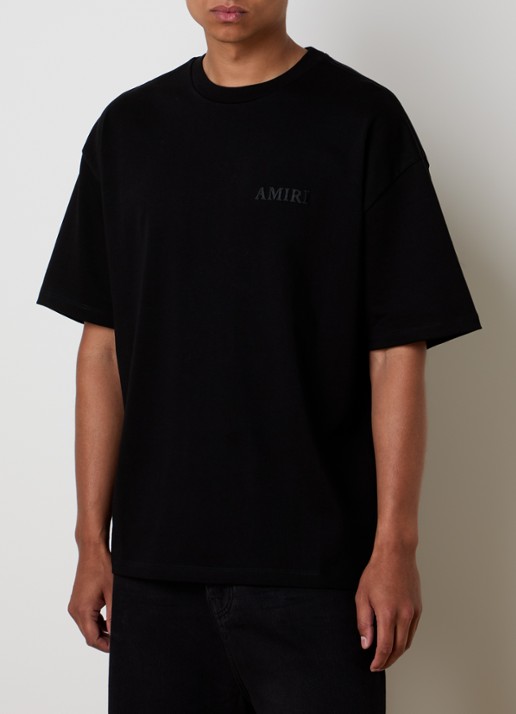 AMIRI Oversized T-shirt met logo- en backprint - achterkant 3 zwart