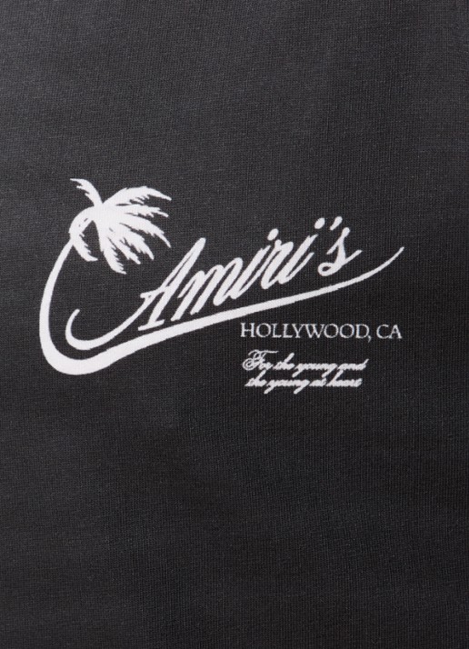 AMIRI Palm T-shirt met logo en print - detail 4 antraciet