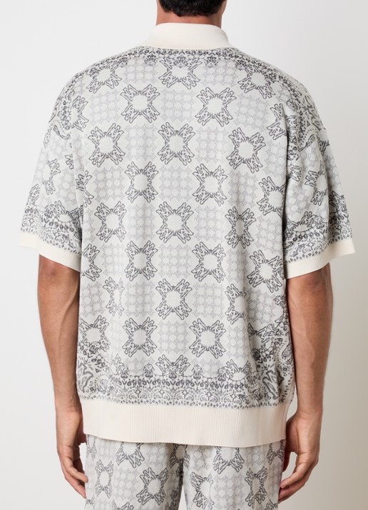 AMIRI Regular fit overhemd met print - achterkant 5 donkerbeige