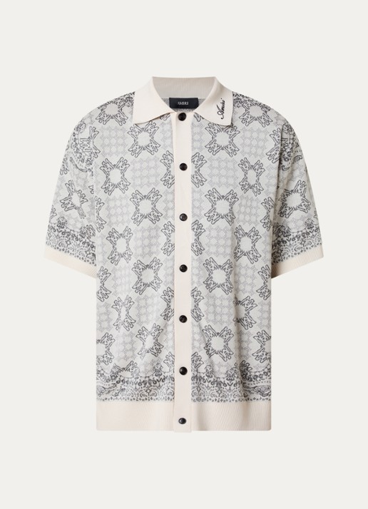 AMIRI Regular fit overhemd met print - voorkant donkerbeige