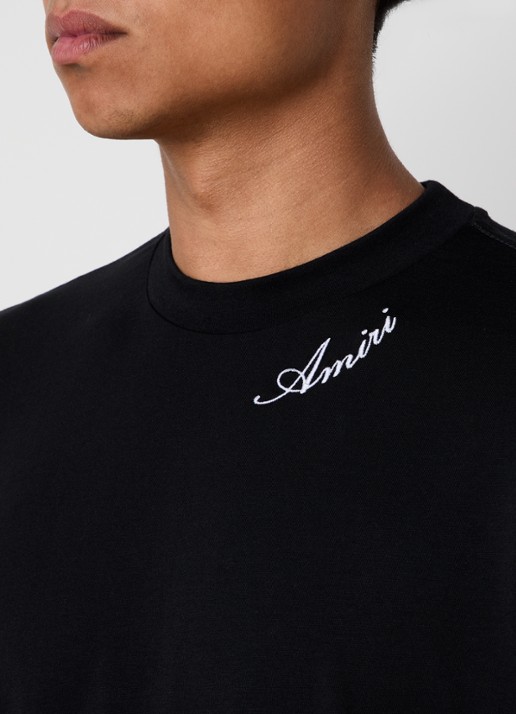 AMIRI Script T-shirt met logo - detail 4 zwart