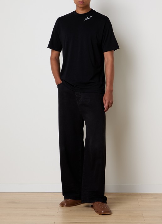 AMIRI Script T-shirt met logo - voorkant 2 zwart