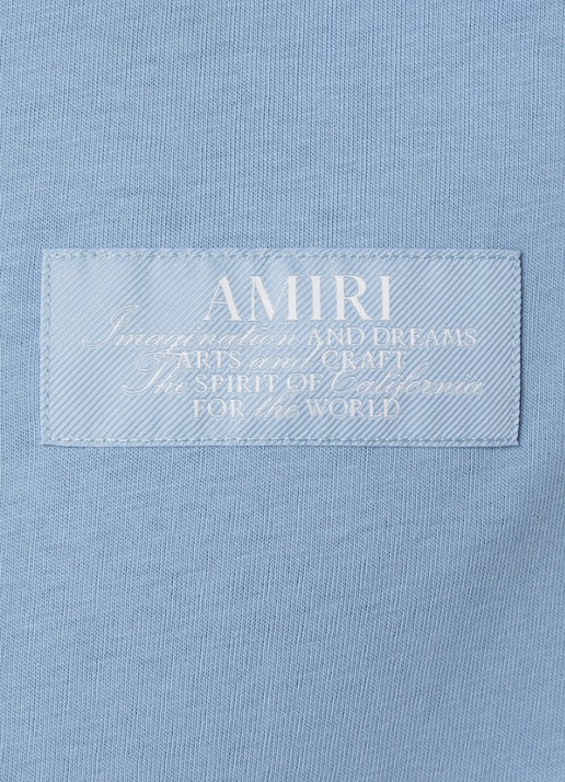 AMIRI Spirit T-shirt met logo- en backprint - detail 5 lichtblauw