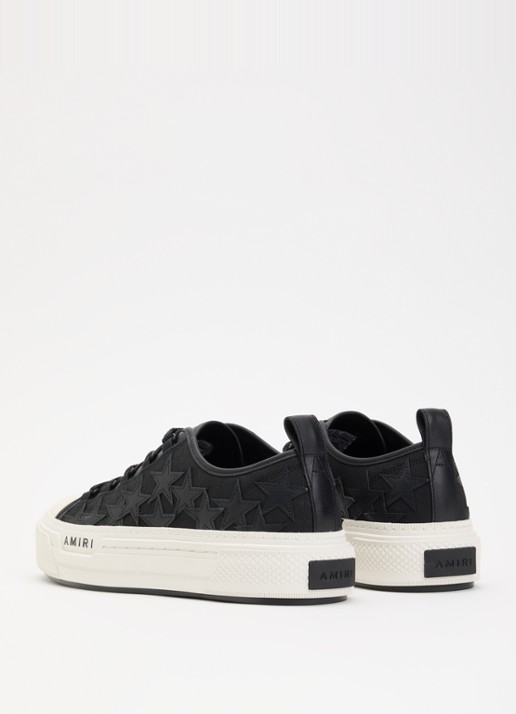 AMIRI Stars Court Low sneaker van canvas met details van leer - achterkant 6 zwart