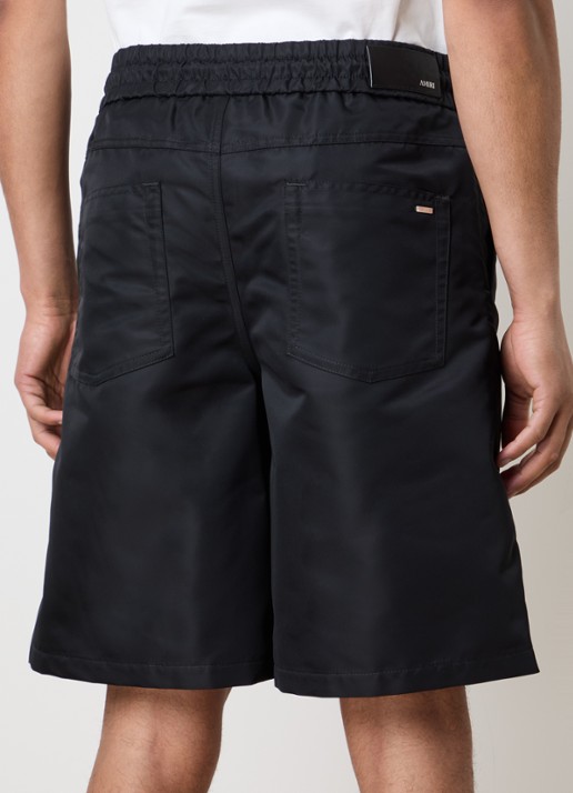 AMIRI Straight fit korte broek met logoprint - achterkant 3 zwart