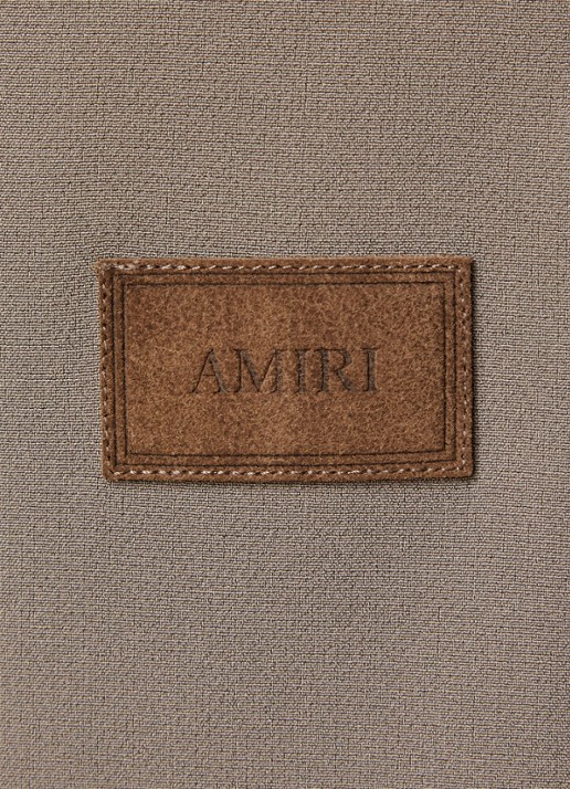 AMIRI Straight fit trackpants met steekzakken en logo - detail 6 donkerbeige