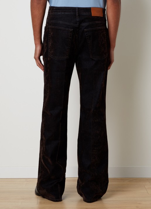 AMIRI Straight leg jeans met gekleurde wassing - achterkant 4 donkerbruin