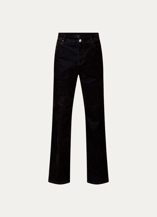AMIRI Straight leg jeans met gekleurde wassing - voorkant 5 donkerbruin