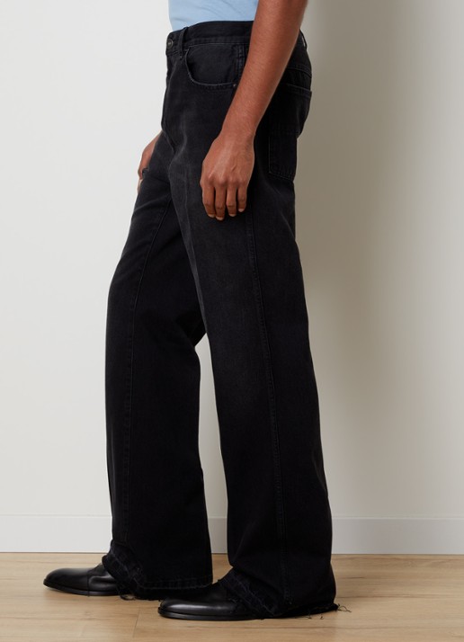AMIRI Straight leg jeans met verwassen afwerking - detail 2 zwart
