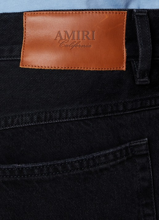 AMIRI Straight leg jeans met verwassen afwerking - detail 3 zwart