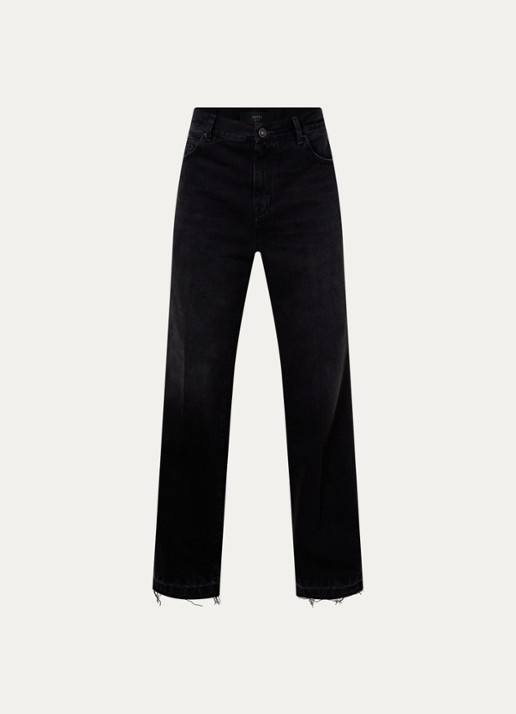AMIRI Straight leg jeans met verwassen afwerking - voorkant 5 zwart