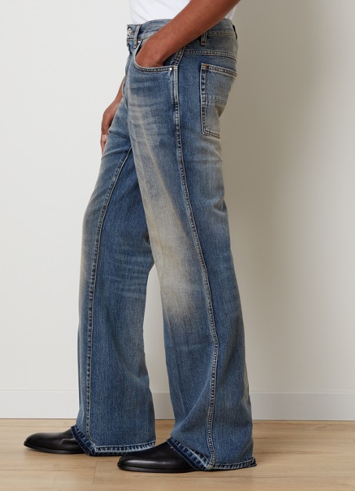AMIRI Straight leg jeans met verwassen afwerking - detail 3 indigo