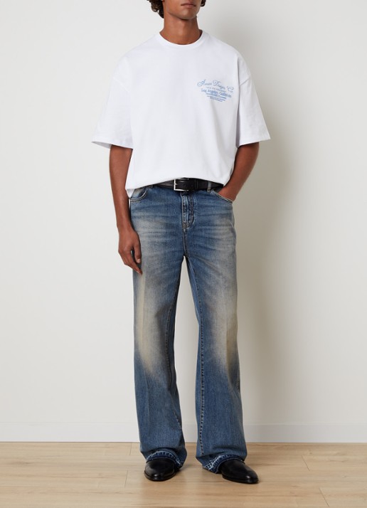 AMIRI Straight leg jeans met verwassen afwerking - voorkant 6 indigo