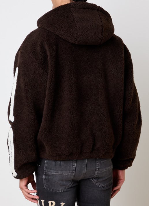 AMIRI Sweatvest met logo en steekzakken - achterkant donkerbruin