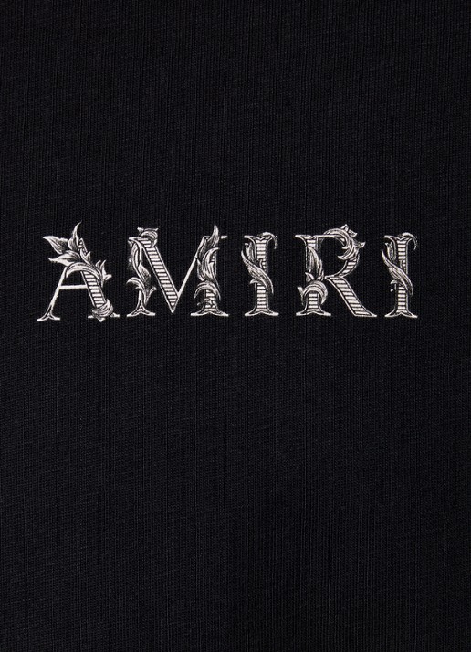 AMIRI T-shirt met logo- en backprint - detail 4 zwart