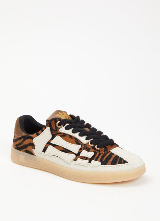 AMIRI Zebra Pacific Bones sneaker van leer met suède details