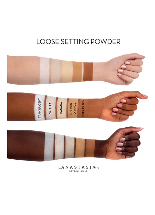 Anastasia Beverly Hills Loose setting powder - losse poeder - detail 5 vanilla