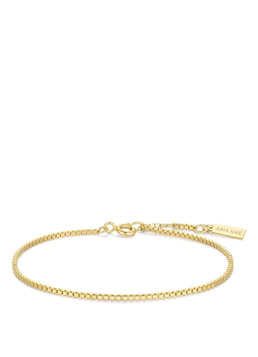Ania Haie Box Chain armband S verguld