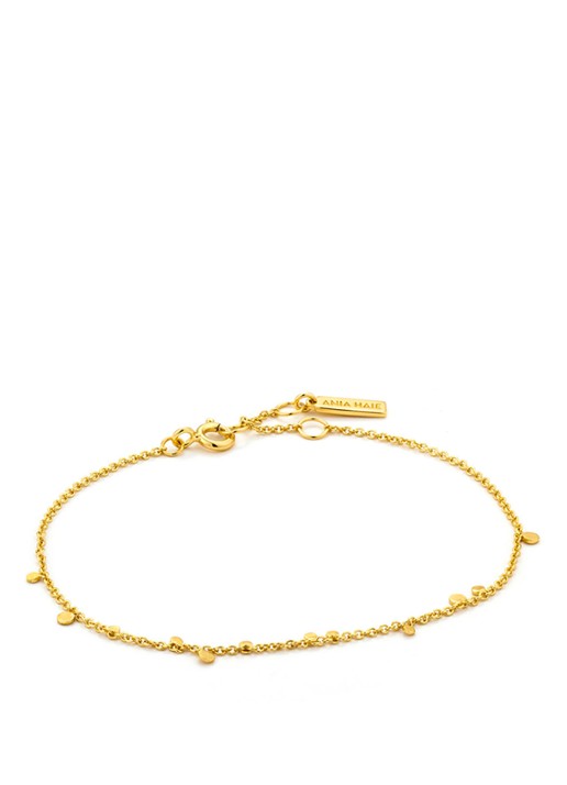 Ania Haie Geometry Mixed Discs armband verguld - voorkant 2 goud