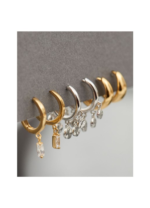 Ania Haie Luxe Huggie oorringen S verguld - detail 2 goud