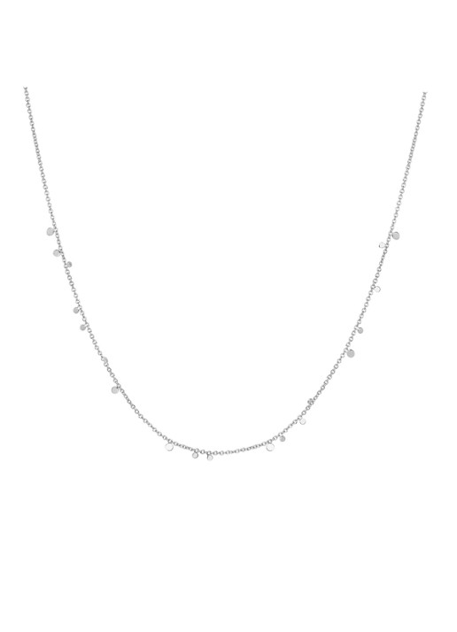 Ania Haie Mini Disc Stacking ketting verguld - voorkant zilver