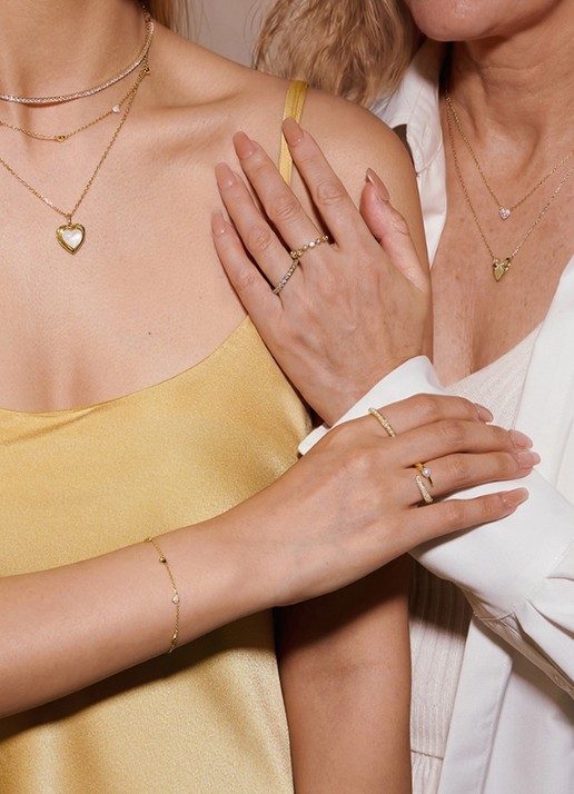 Ania Haie Mothersday's ketting met hanger - voorkant 2 goud