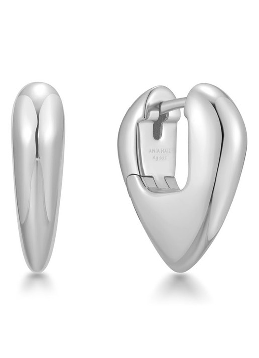 Ania Haie Shell Pearl Drop ear cuff  - voorkant 3 zilver