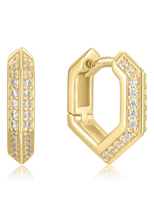 Ania Haie Sparkling Shield oorringen verguld