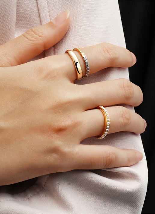 Ania Haie Square Circle Bezel ring  - voorkant 2 undefined