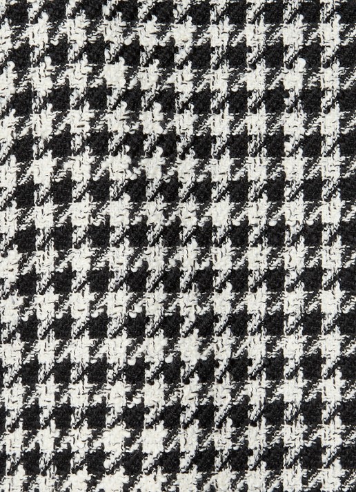 Anine Bing Cara cropped blazer van tweed met pied-de-poule dessin - detail 5 zwart