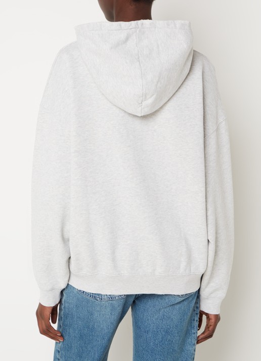 Anine Bing Harvey oversized hoodie met logoprint - achterkant 3 grijsmele