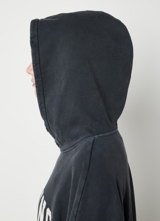 Anine Bing Harvey oversized hoodie van  katoen met logoprint - detail 5 grijs