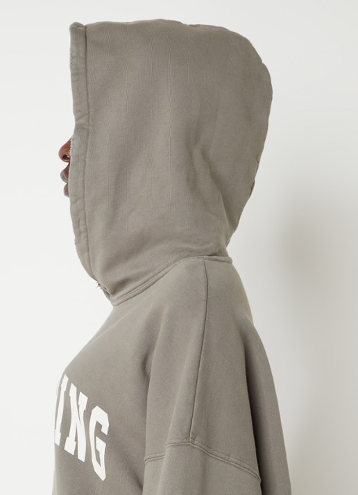 Anine Bing Harvey oversized hoodie van  katoen met logoprint - detail 2 groen