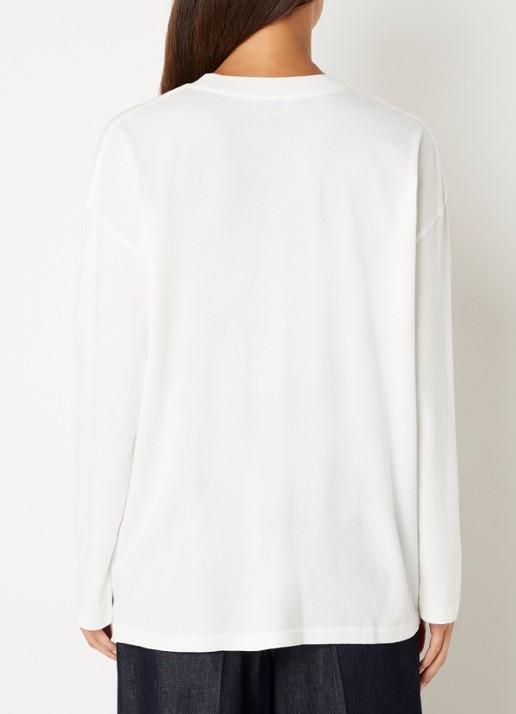 Anine Bing Ivan longsleeve met logoprint - achterkant gebroken wit