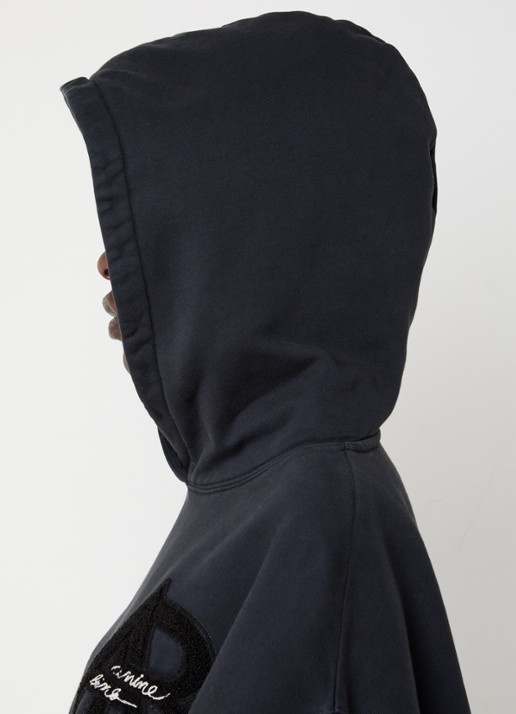 Anine Bing Jaci hoodie met logo - detail 4 zwart