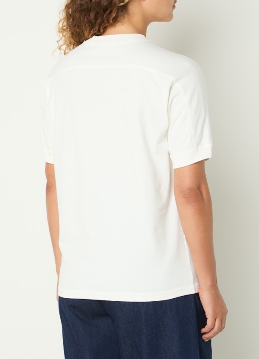 Anine Bing Jaylin T-shirt met print - achterkant 4 gebroken wit