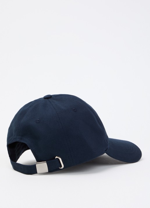Anine Bing Jeremey pet met logoborduring - detail donkerblauw