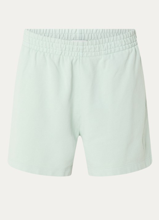 Anine Bing Kam high waist straight fit korte broek met steekzakken  - voorkant lichtgroen