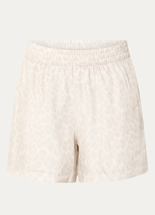 Anine Bing Kam high waist wide fit korte broek - voorkant 3 beige