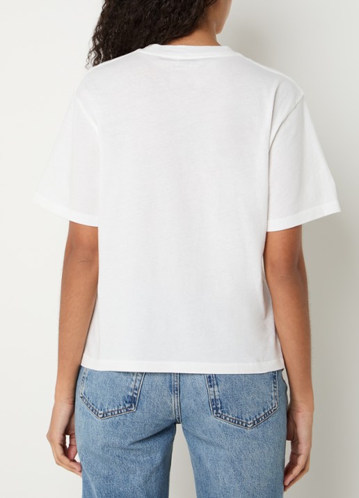 Anine Bing Louis T-shirt met print - achterkant 3 ivoor