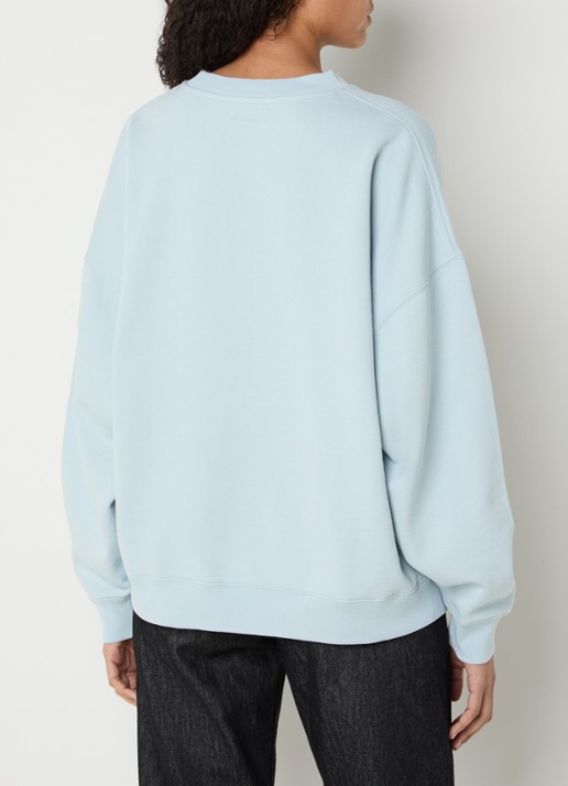 Anine Bing Miles sweater met logoborduring - achterkant lichtblauw