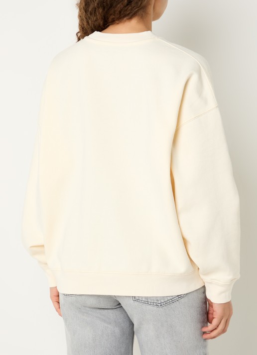 Anine Bing Miles sweater met logoprint - achterkant 4 gebroken wit