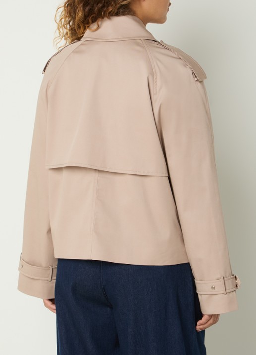 Anine Bing Rickie trenchcoat met steekzakken - achterkant beige
