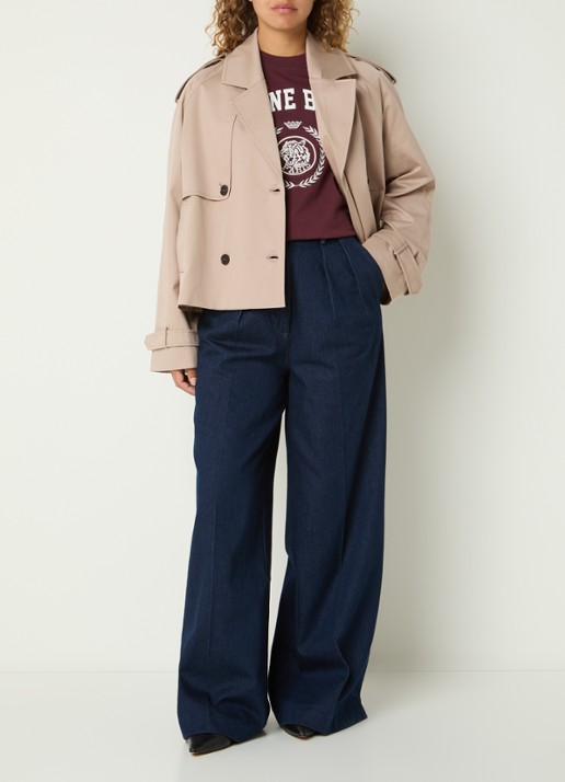 Anine Bing Rickie trenchcoat met steekzakken - voorkant 4 beige