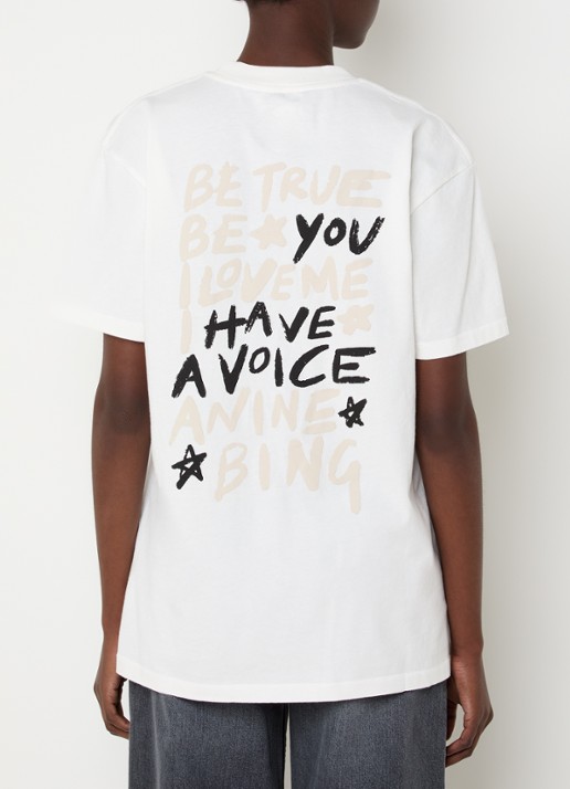 Anine Bing Walker T-Shirt met logo- en backprint