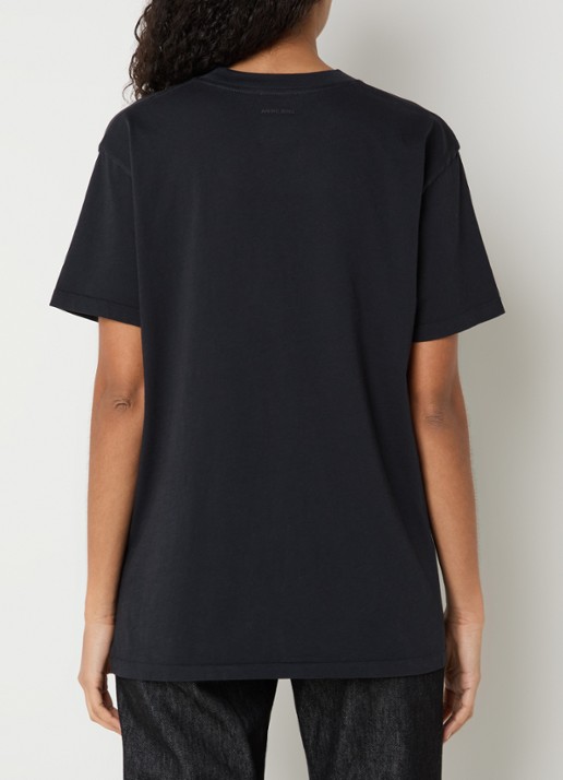 Anine Bing Walker T-shirt met logoprint - achterkant 4 antraciet