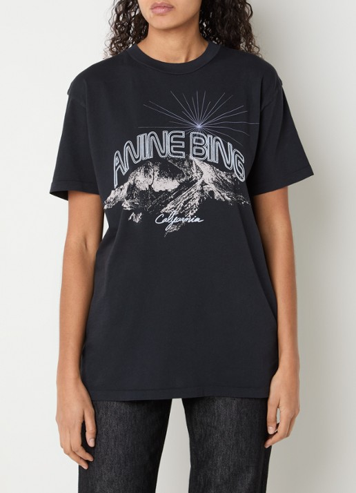 Anine Bing Walker T-shirt met logoprint